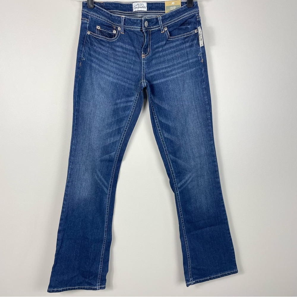 Aeropostale Jeans Women 8 Chelsea Bootcut Low Rise Slim Fit Medium Wash Demin